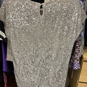 Cable and gauge beautiful sequined top with lining size M